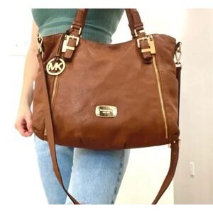 Michael Kors 38T5YXSE3L Large Convertible Shoulder/Hand Bag Tote Cognac, NWOT